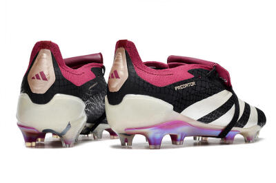 Adidas Predator Accuracy+ FG Firm Ground Soccer Cleats - Black/White/Purple