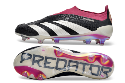 Adidas Predator Accuracy+ FG Firm Ground Soccer Cleats - Black/White/Pink