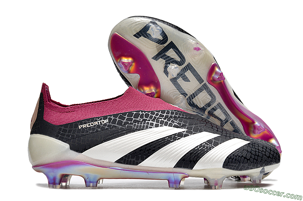 Adidas Predator Accuracy+ FG Firm Ground Soccer Cleats - Black/White/Pink 1
