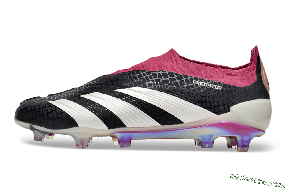 Adidas Predator Accuracy+ FG Firm Ground Soccer Cleats - Black/White/Pink 2