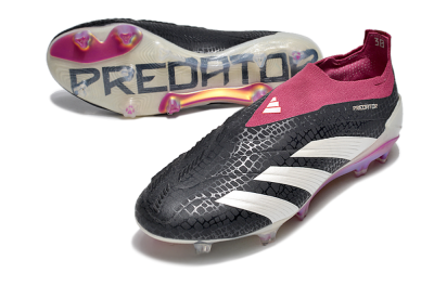 Adidas Predator Accuracy+ FG Firm Ground Soccer Cleats - Black/White/Pink