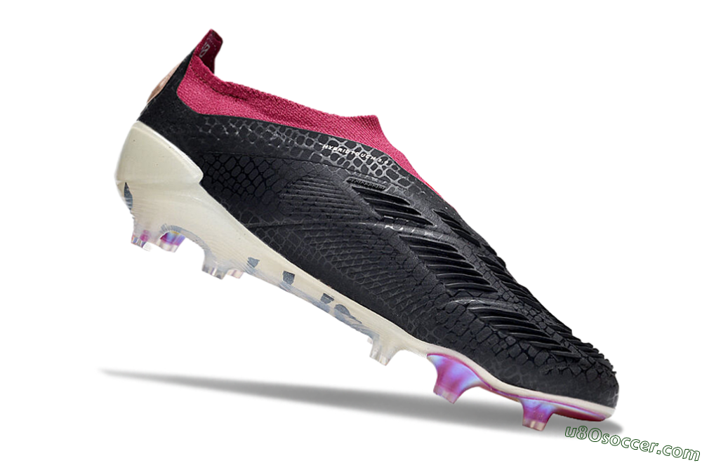 Adidas Predator Accuracy+ FG Firm Ground Soccer Cleats - Black/White/Pink 4
