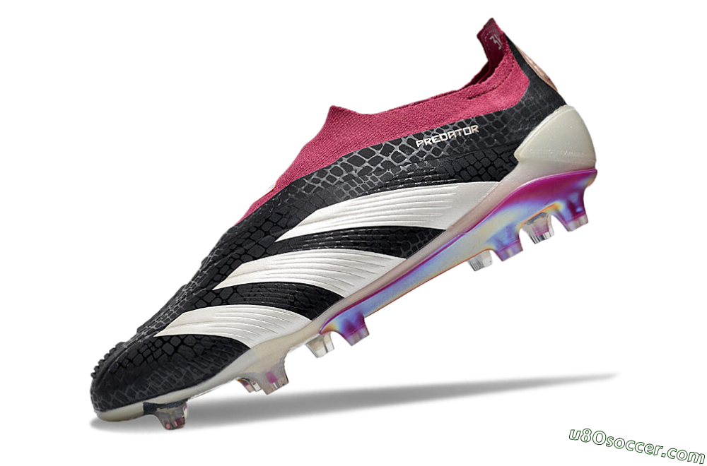 Adidas Predator Accuracy+ FG Firm Ground Soccer Cleats - Black/White/Pink 5