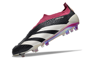 Adidas Predator Accuracy+ FG Firm Ground Soccer Cleats - Black/White/Pink