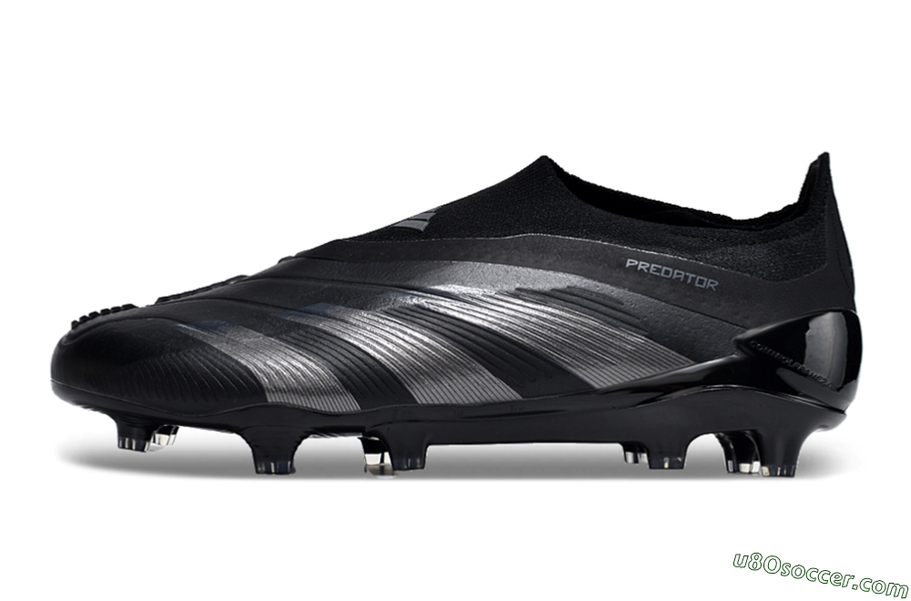 Adidas Predator Accuracy+ FG Firm Ground Soccer Cleats - Black/Dark Blue 2
