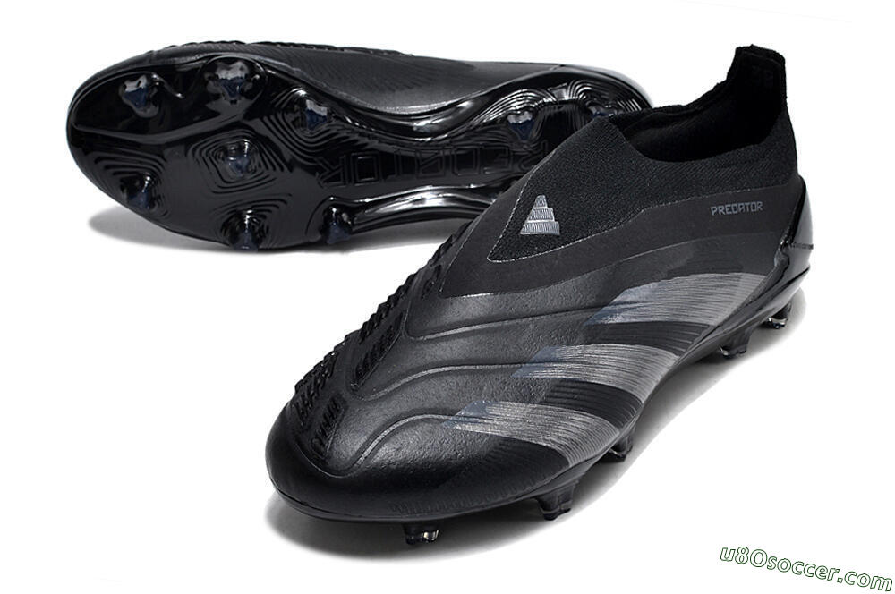Adidas Predator Accuracy+ FG Firm Ground Soccer Cleats - Black/Dark Blue 3