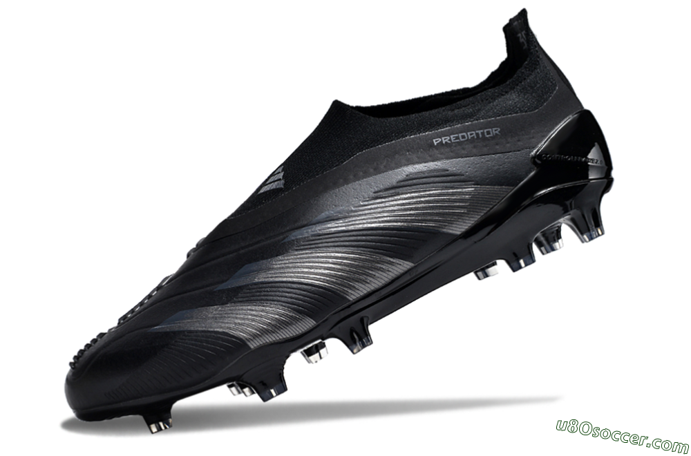 Adidas Predator Accuracy+ FG Firm Ground Soccer Cleats - Black/Dark Blue 5
