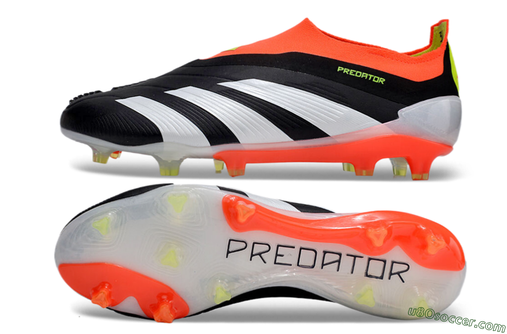 Adidas Predator Accuracy+ FG Firm Ground Soccer Cleats - Black/White/Red 0