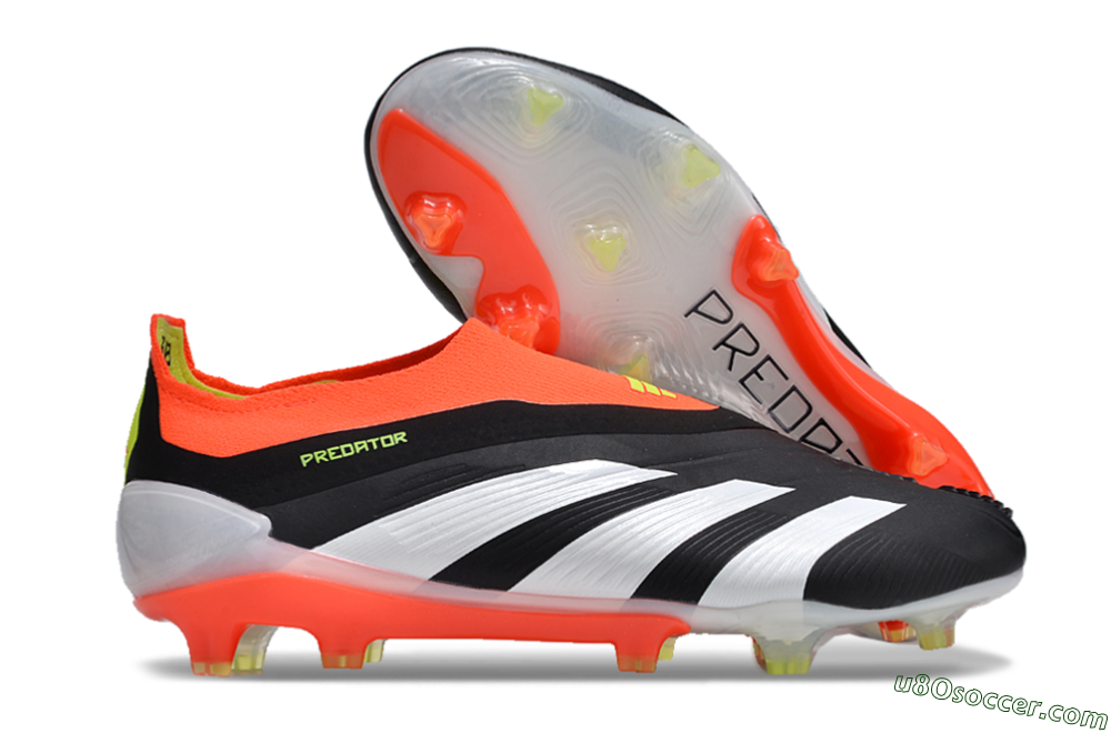 Adidas Predator Accuracy+ FG Firm Ground Soccer Cleats - Black/White/Red 1