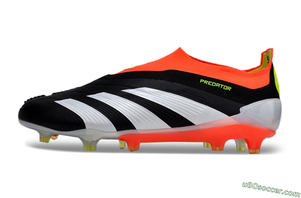 Adidas Predator Accuracy+ FG Firm Ground Soccer Cleats - Black/White/Red 2