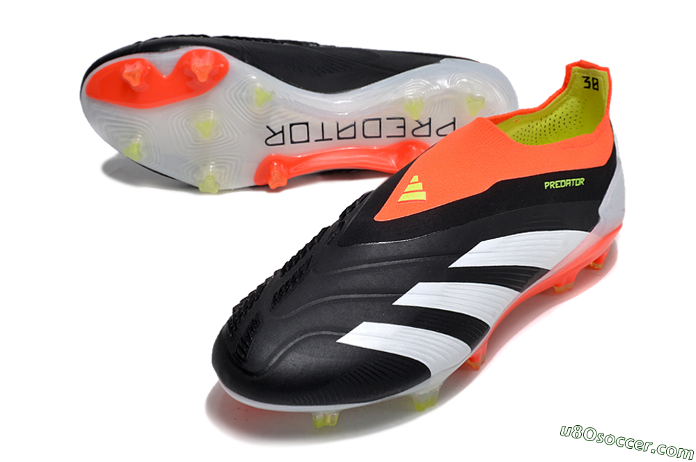 Adidas Predator Accuracy+ FG Firm Ground Soccer Cleats - Black/White/Red 3