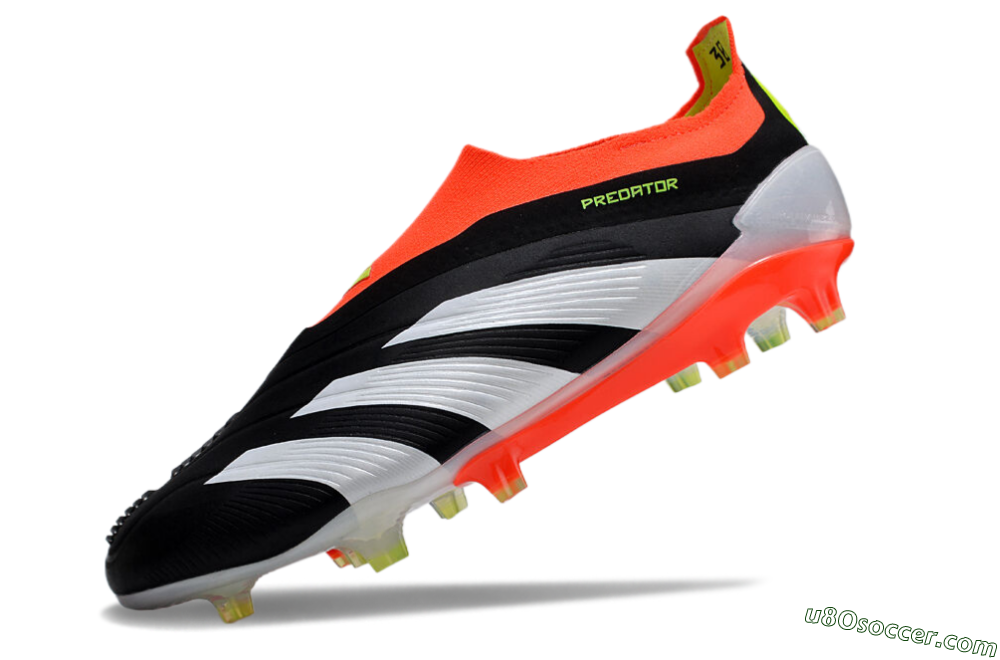 Adidas Predator Accuracy+ FG Firm Ground Soccer Cleats - Black/White/Red 5