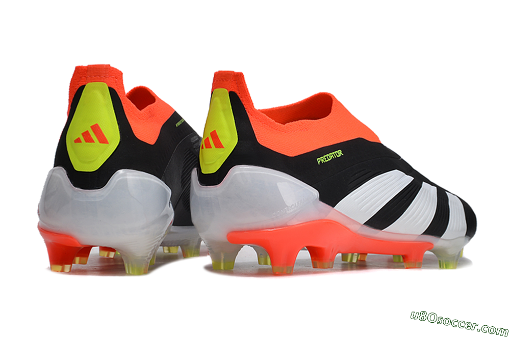 Adidas Predator Accuracy+ FG Firm Ground Soccer Cleats - Black/White/Red 6