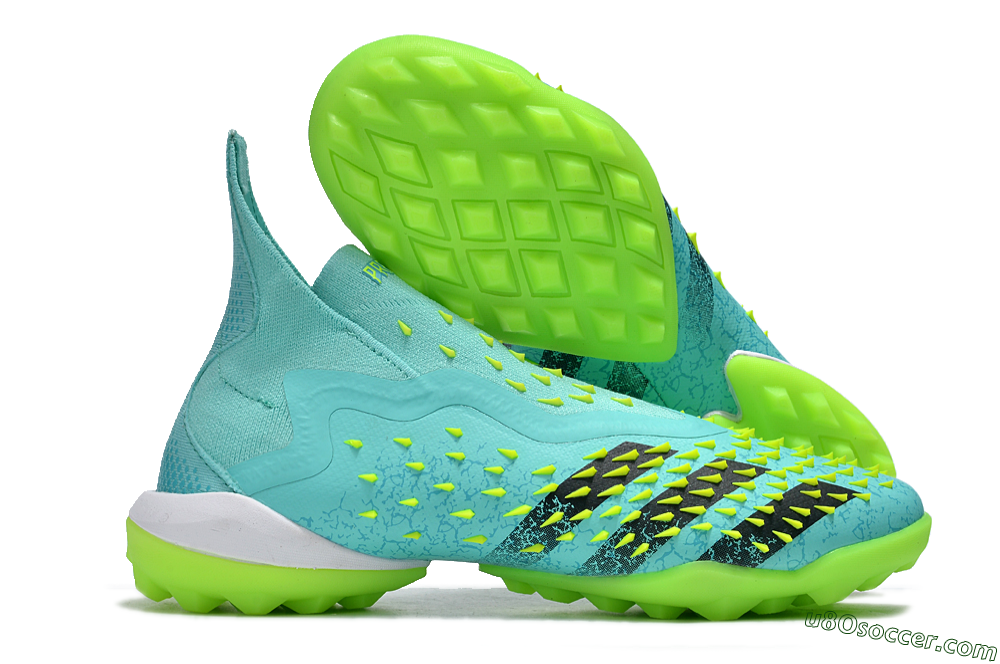 Adidas Predator Freak+ TF Artificial Turf Soccer Shoes - Blue/Black/Yellow 1