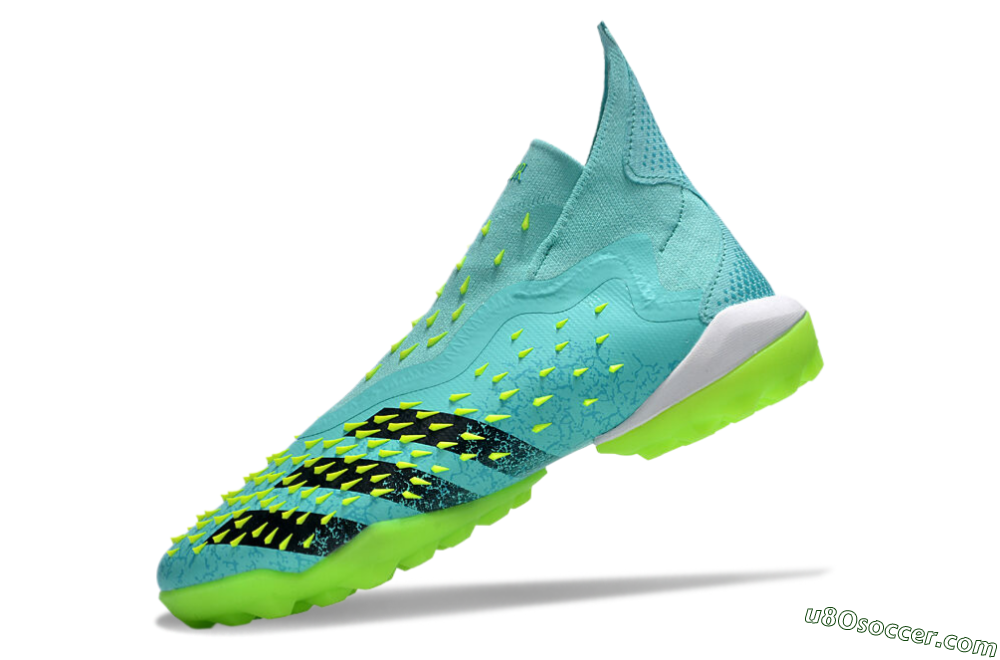 Adidas Predator Freak+ TF Artificial Turf Soccer Shoes - Blue/Black/Yellow 5
