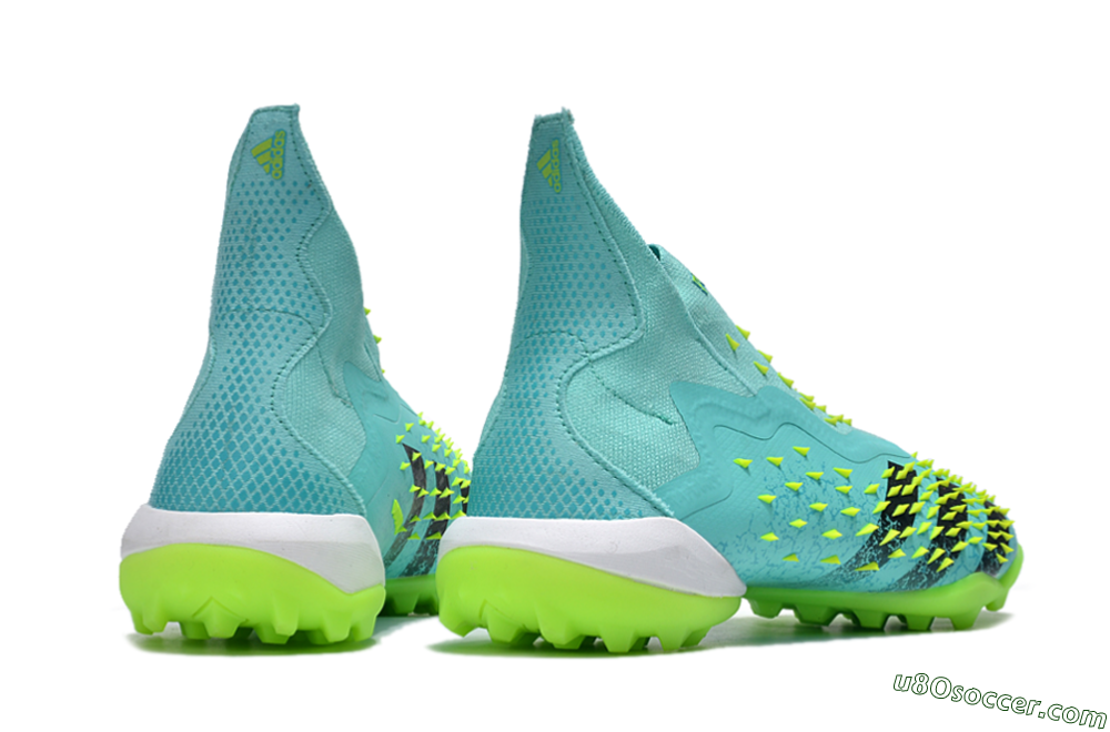 Adidas Predator Freak+ TF Artificial Turf Soccer Shoes - Blue/Black/Yellow 6