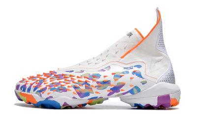Adidas Predator Freak+ TF Artificial Turf Soccer Shoes - White/Orange/Blue/Purple