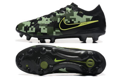 Nike Tiempo Legend 10 Elite FG Firm Ground Soccer Cleats - Black/Camo/Yellow