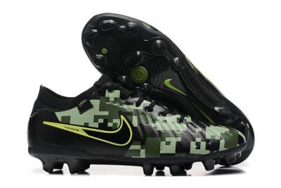 Nike Tiempo Legend 10 Elite FG Firm Ground Soccer Cleats - Black/Camo/Yellow