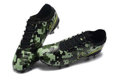 Nike Tiempo Legend 10 Elite FG Firm Ground Soccer Cleats - Black/Camo/Yellow