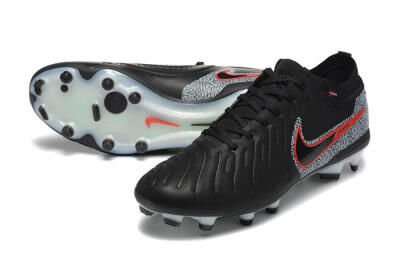 Nike Tiempo Legend 10 Elite FG Firm Ground Soccer Cleats - Black/Red/Grey