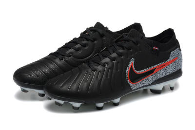Nike Tiempo Legend 10 Elite FG Firm Ground Soccer Cleats - Black/Red/Grey