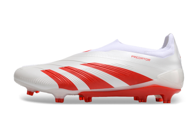 Adidas Predator Accuracy+ FG Firm Ground Soccer Cleats - Beige/White/Red