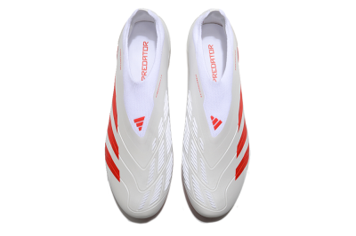 Adidas Predator Accuracy+ FG Firm Ground Soccer Cleats - Beige/White/Red