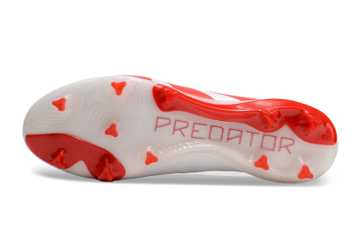 Adidas Predator Accuracy+ FG Firm Ground Soccer Cleats - Beige/White/Red