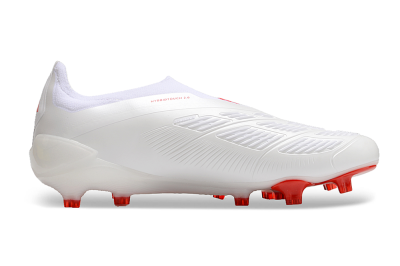 Adidas Predator Accuracy+ FG Firm Ground Soccer Cleats - Beige/White/Red