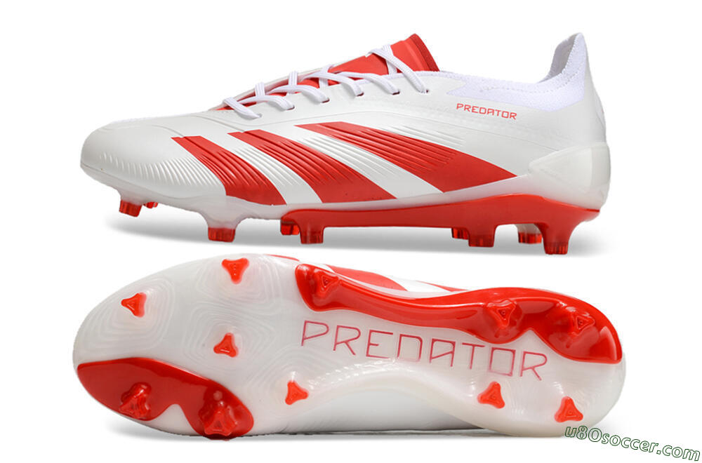 Adidas Predator Accuracy.1 FG Firm Ground Soccer Cleats - Beige/White/Red 0
