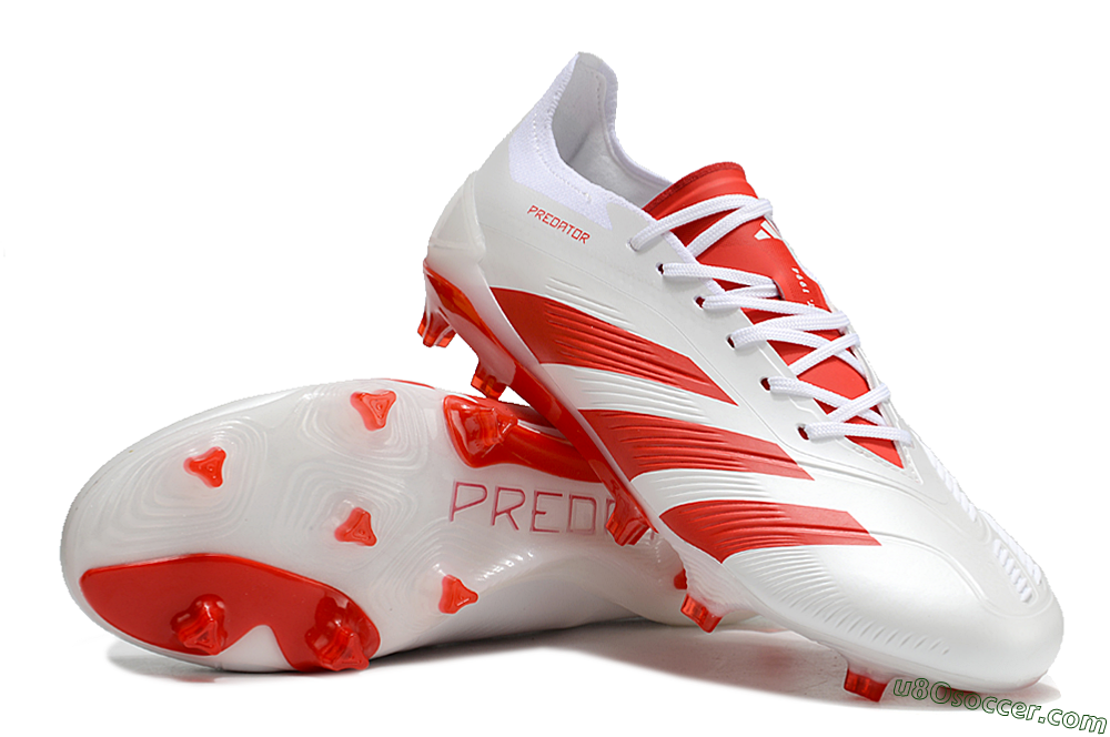 Adidas Predator Accuracy.1 FG Firm Ground Soccer Cleats - Beige/White/Red 3