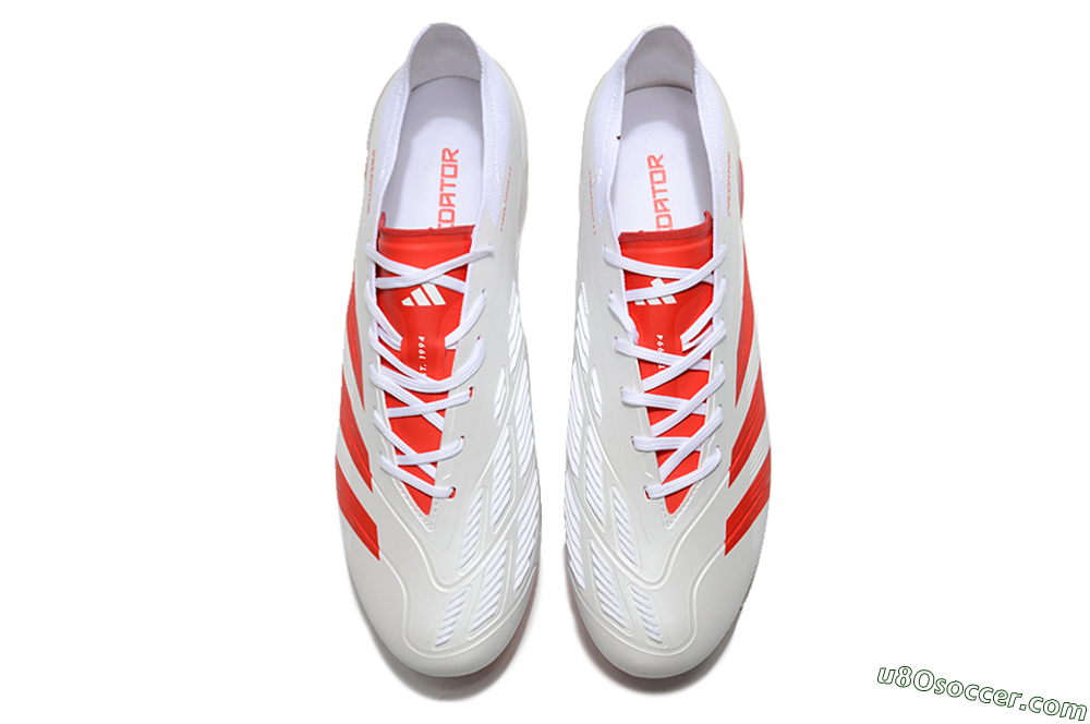 Adidas Predator Accuracy.1 FG Firm Ground Soccer Cleats - Beige/White/Red 4