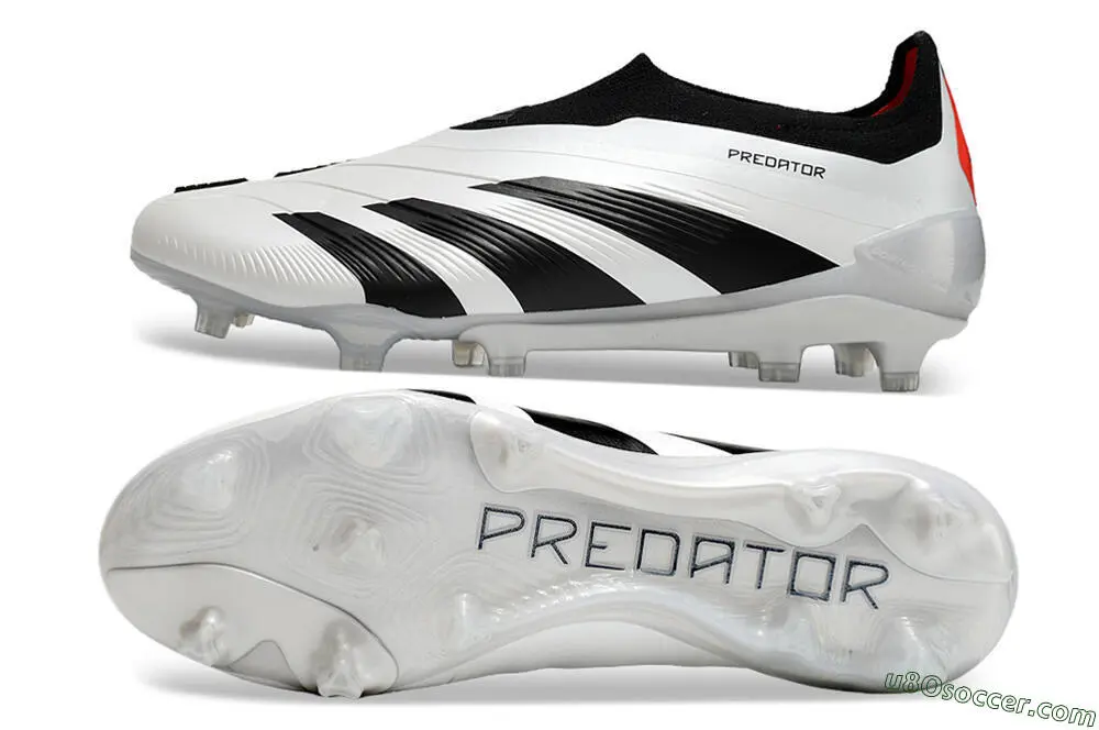 adidas Predator Accuracy+ Firm Ground Soccer Cleats White Black Men Size 13 NEW adidas Predator Accuracy.1 Low FG - White/Core Black/Lucid  main image 2