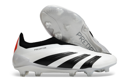 Adidas Predator Accuracy+ FG Firm Ground Soccer Cleats - White/Black/Red