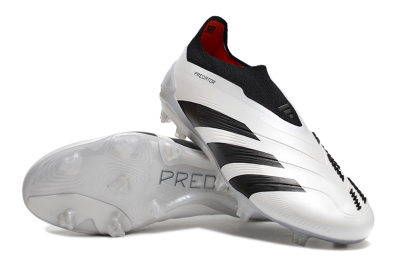Adidas Predator Accuracy+ FG Firm Ground Soccer Cleats - White/Black/Red