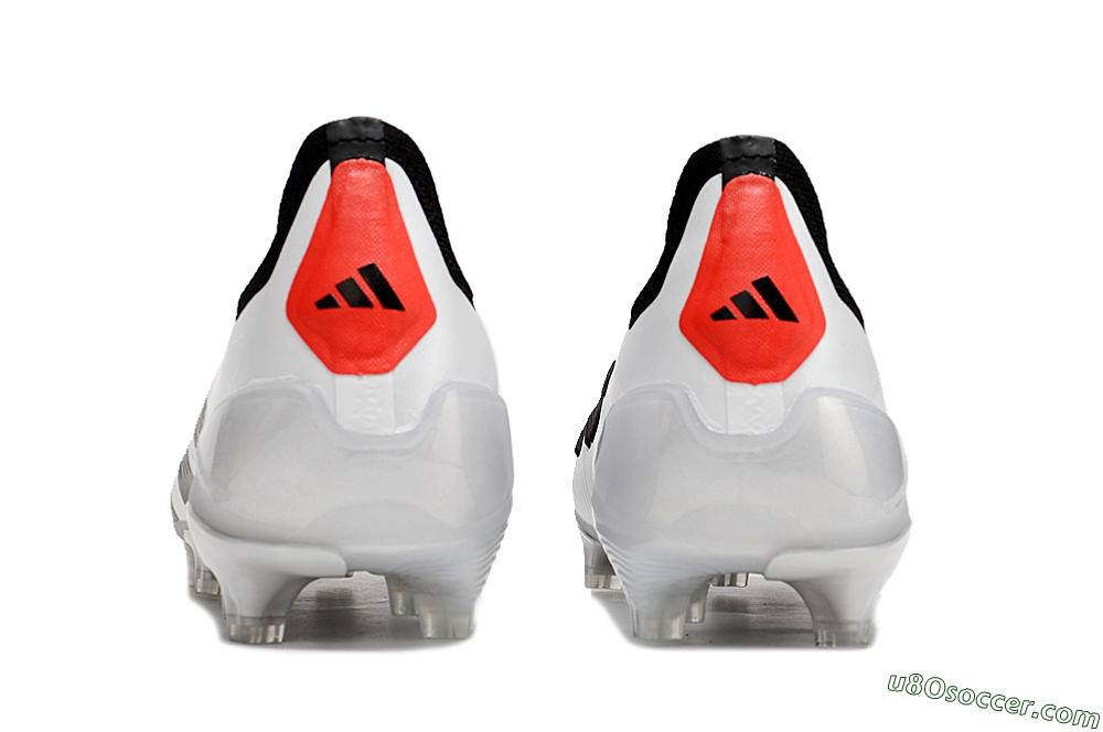 Adidas Predator Accuracy+ FG Firm Ground Soccer Cleats - White/Black/Red 5