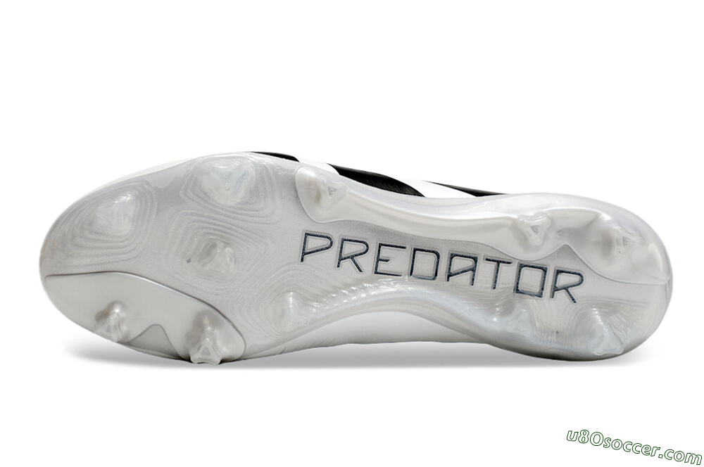 Adidas Predator Accuracy+ FG Firm Ground Soccer Cleats - White/Black/Red 6