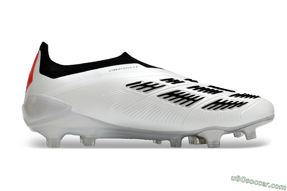 Adidas Predator Accuracy+ FG Firm Ground Soccer Cleats - White/Black/Red 7