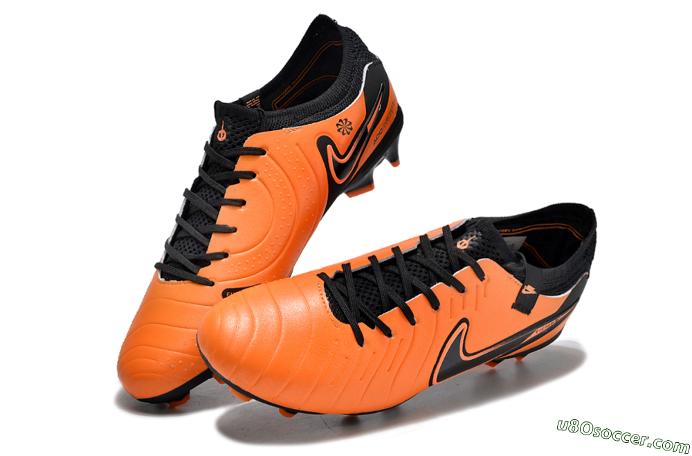Nike Tiempo Legend 10 Elite FG Firm Ground Soccer Cleats - Orange/Black 3