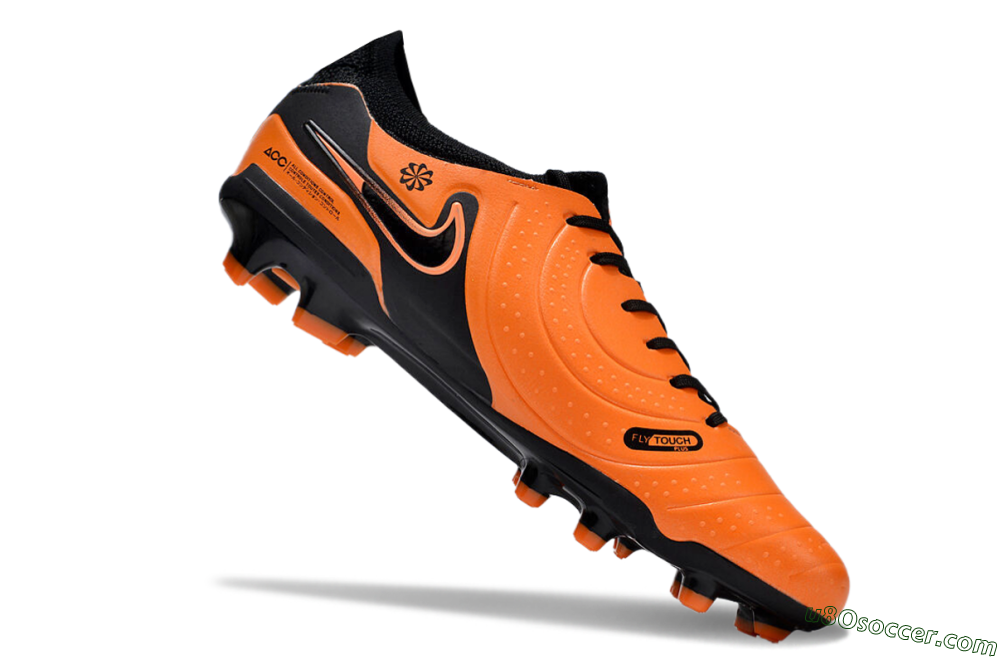 Nike Tiempo Legend 10 Elite FG Firm Ground Soccer Cleats - Orange/Black 4