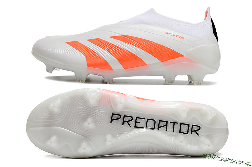 Adidas Predator Accuracy+ FG Firm Ground Soccer Cleats - Beige/White/Red 0