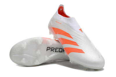 Adidas Predator Accuracy+ FG Firm Ground Soccer Cleats - Beige/White/Red