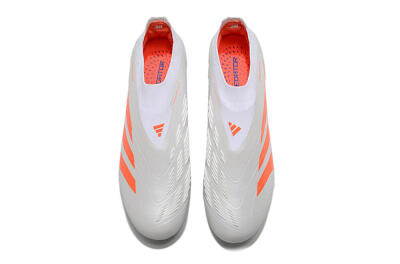 Adidas Predator Accuracy+ FG Firm Ground Soccer Cleats - Beige/White/Red