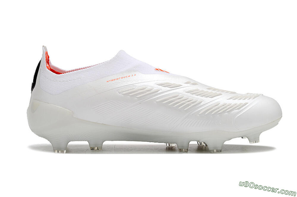 Adidas Predator Accuracy+ FG Firm Ground Soccer Cleats - Beige/White/Red 7