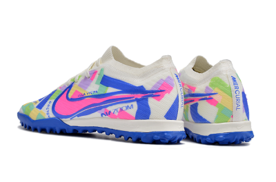 Nike Air Zoom Mercurial Vapor 15 Elite TF Artificial Turf Soccer Shoes - White/Rainbow