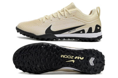 Nike Air Zoom Mercurial Vapor 15 Elite TF Artificial Turf Soccer Shoes - Beige/Black/White