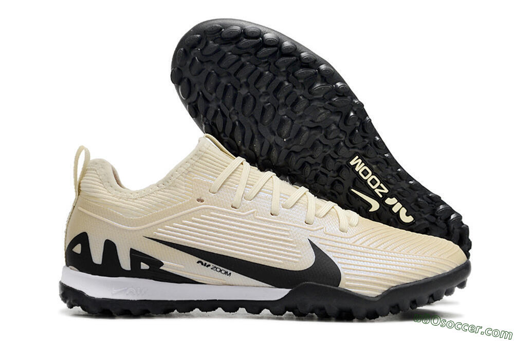 Nike Air Zoom Mercurial Vapor 15 Elite TF Artificial Turf Soccer Shoes - Beige/Black/White 1