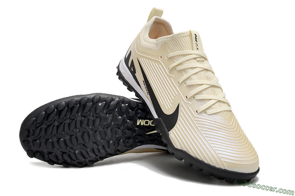 Nike Air Zoom Mercurial Vapor 15 Elite TF Artificial Turf Soccer Shoes - Beige/Black/White 3