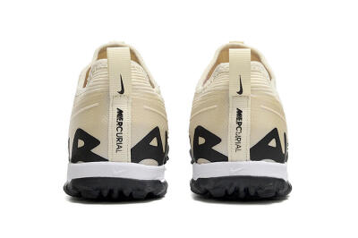 Nike Air Zoom Mercurial Vapor 15 Elite TF Artificial Turf Soccer Shoes - Beige/Black/White